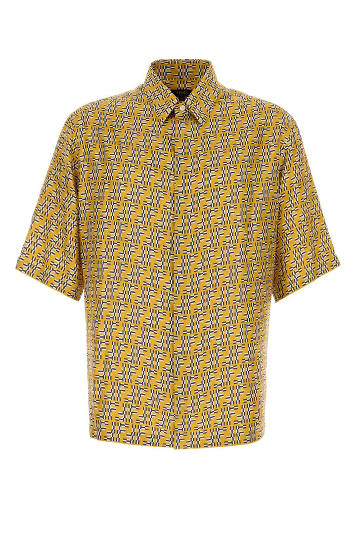 Fendi Men Printed Silk Shirt