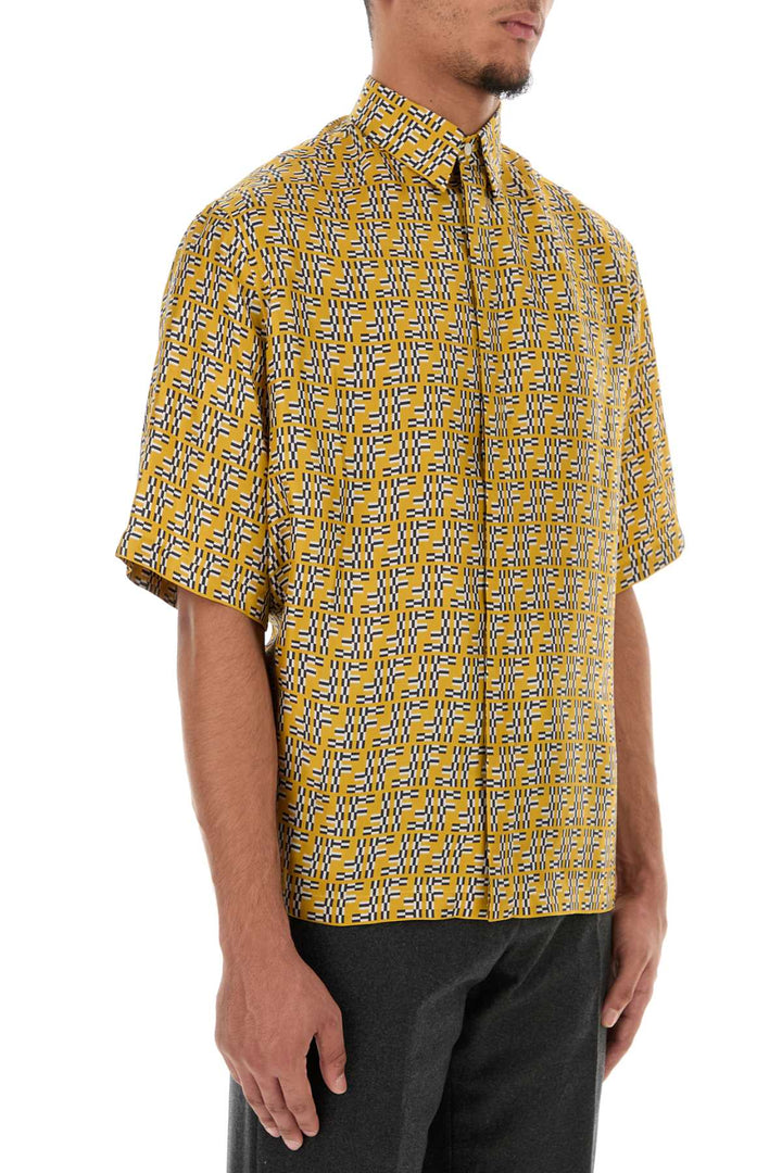 Fendi Men Printed Silk Shirt