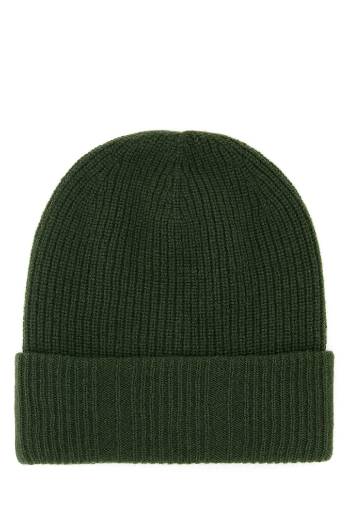 Fendi Men Green Wool Blend Beanie Hat