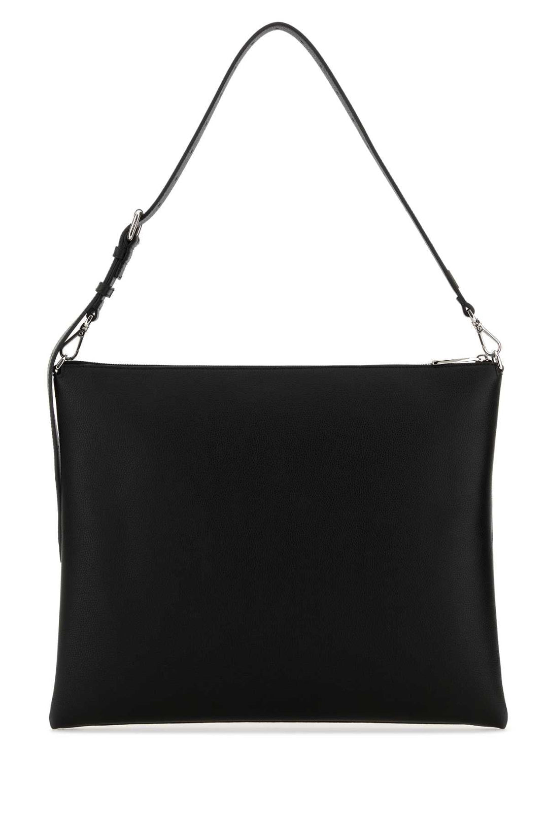 Fendi Men Black Leather Fendi After Fendi Roma Shoulder Bag