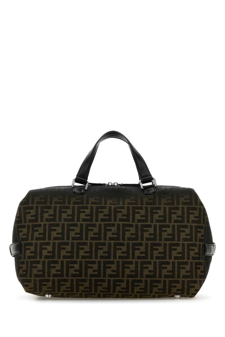 Fendi Men Embroidered Fabric Medium Fendi Siesta Ff Eclissi Travel Bag