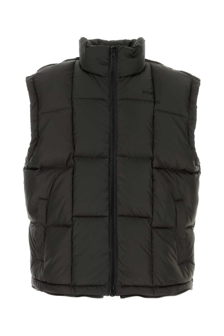 Vetements Men Dark Brown Polyester Down Jacket