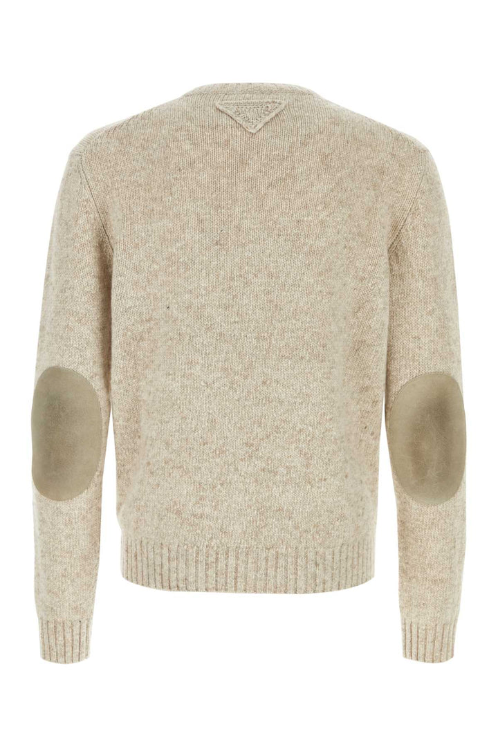 Prada Men Melange Sand Cashmere Sweater