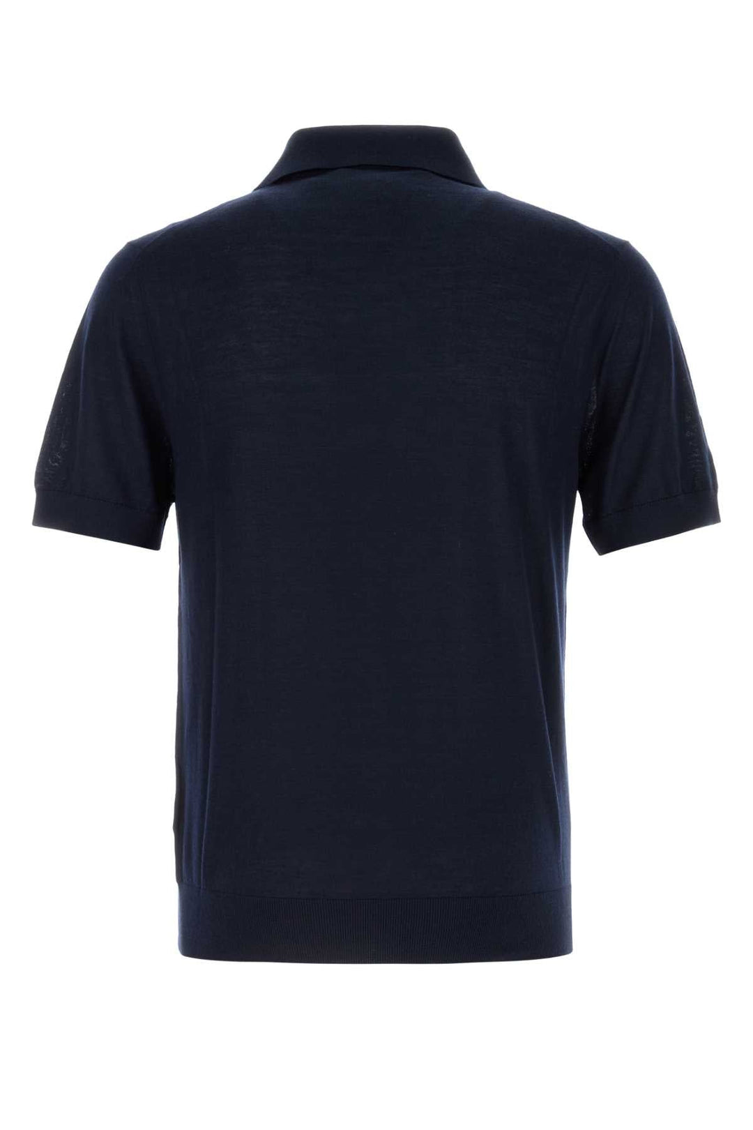 Prada Men Midnight Blue Cashmere Polo Shirt