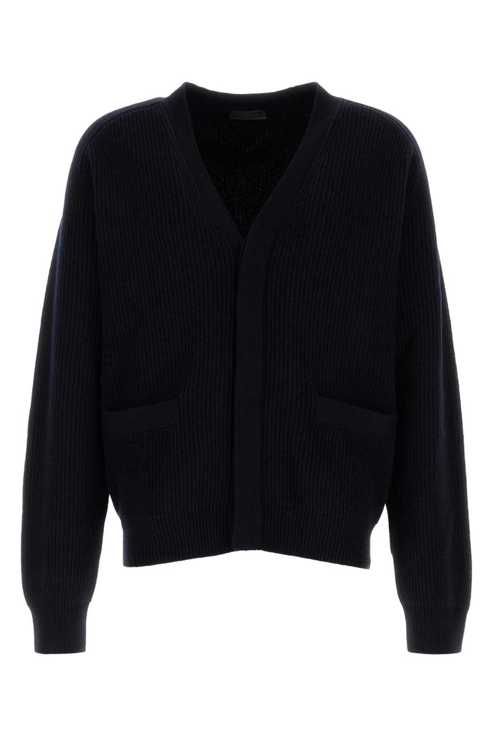 Prada Men Dark Blue Cashmere Cardigan