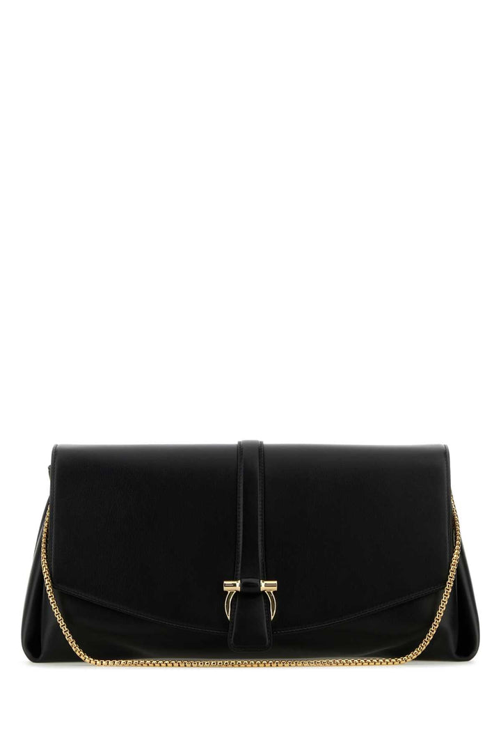 Salvatore Ferragamo Women Black Leather Large Crossbody Bag