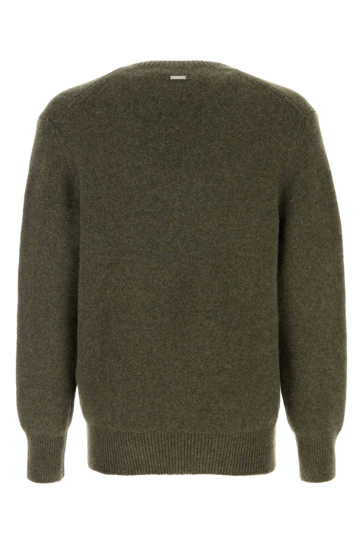 Salvatore Ferragamo Men Dark Green Cashmere Sweater