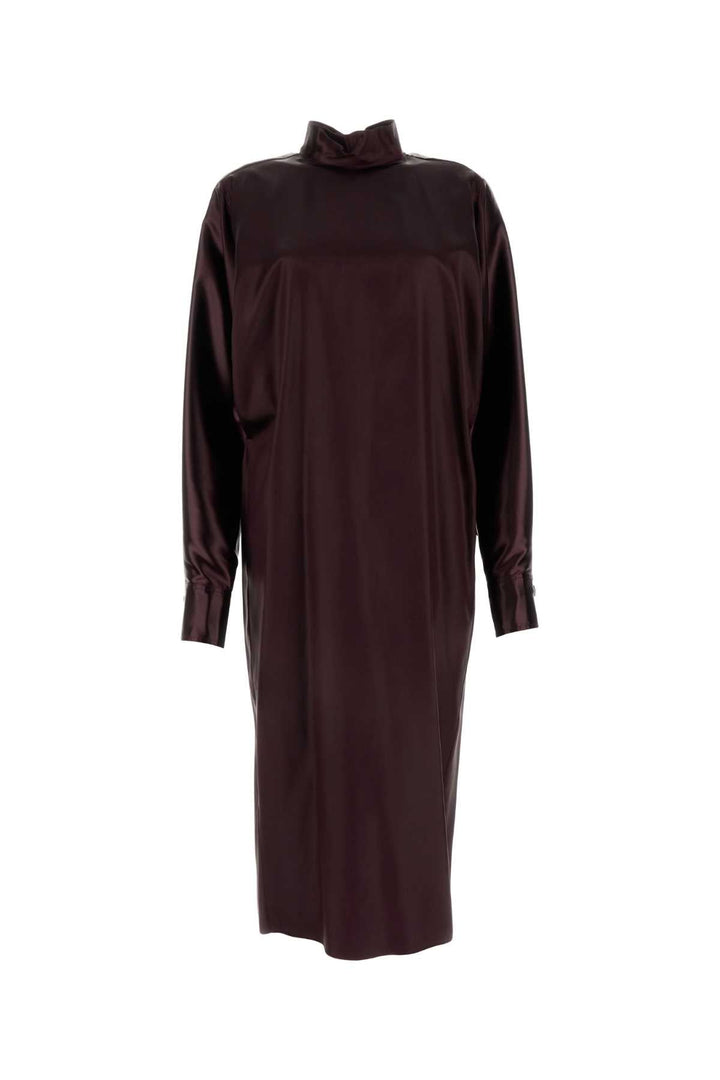 Salvatore Ferragamo Women Burgundy Satin Dress