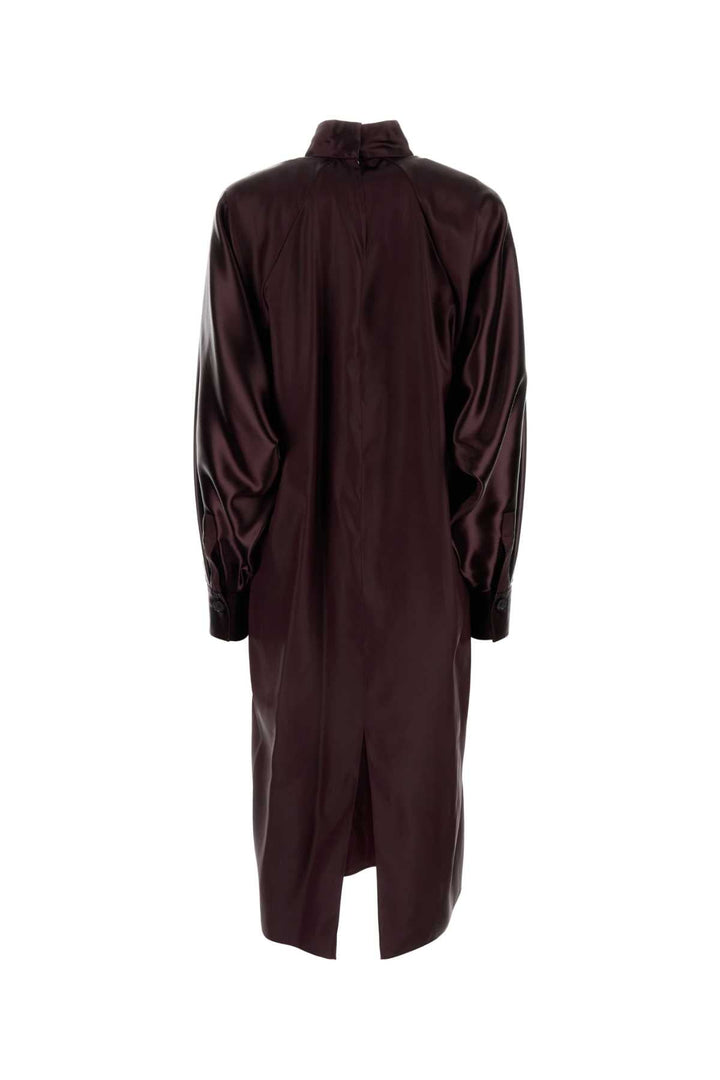 Salvatore Ferragamo Women Burgundy Satin Dress
