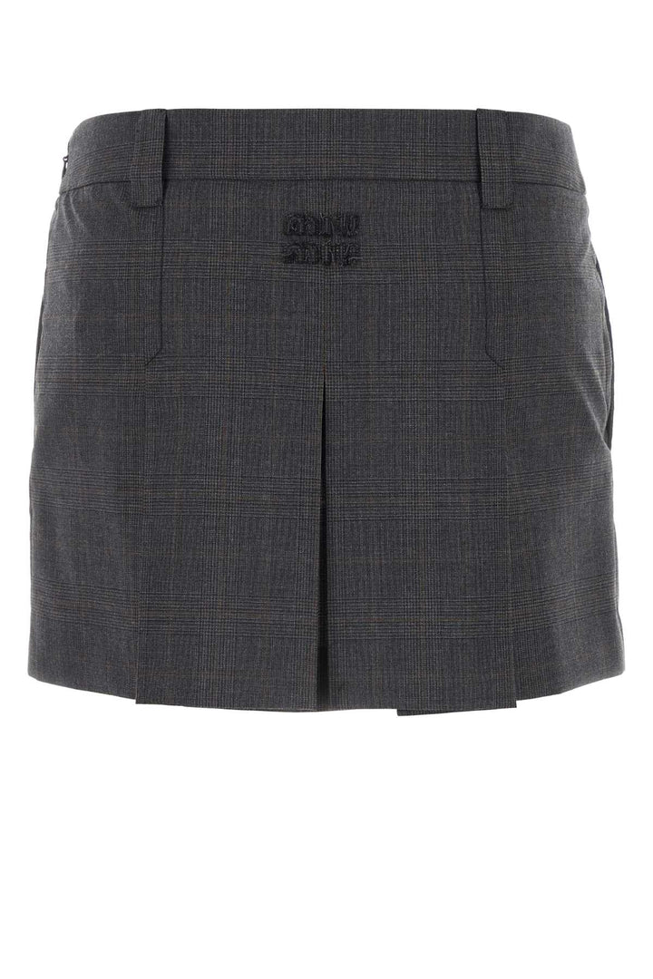 Miu Miu Women Glencheck Mini Skirt