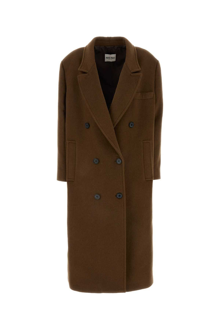 Miu Miu Women Brown Wool Coat