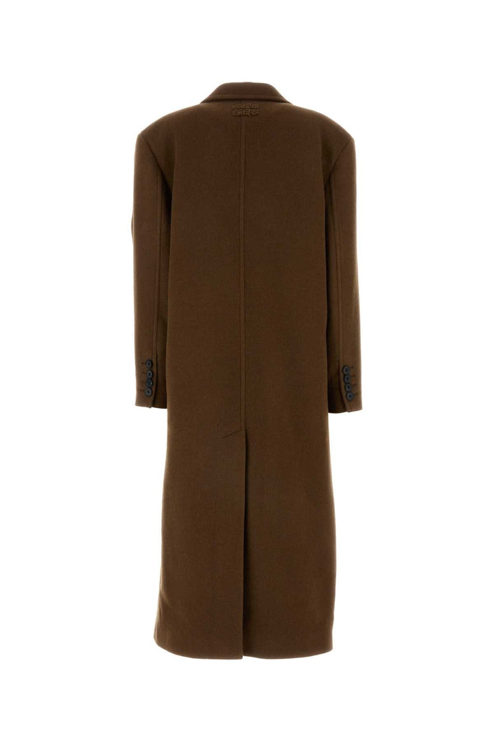Miu Miu Women Brown Wool Coat