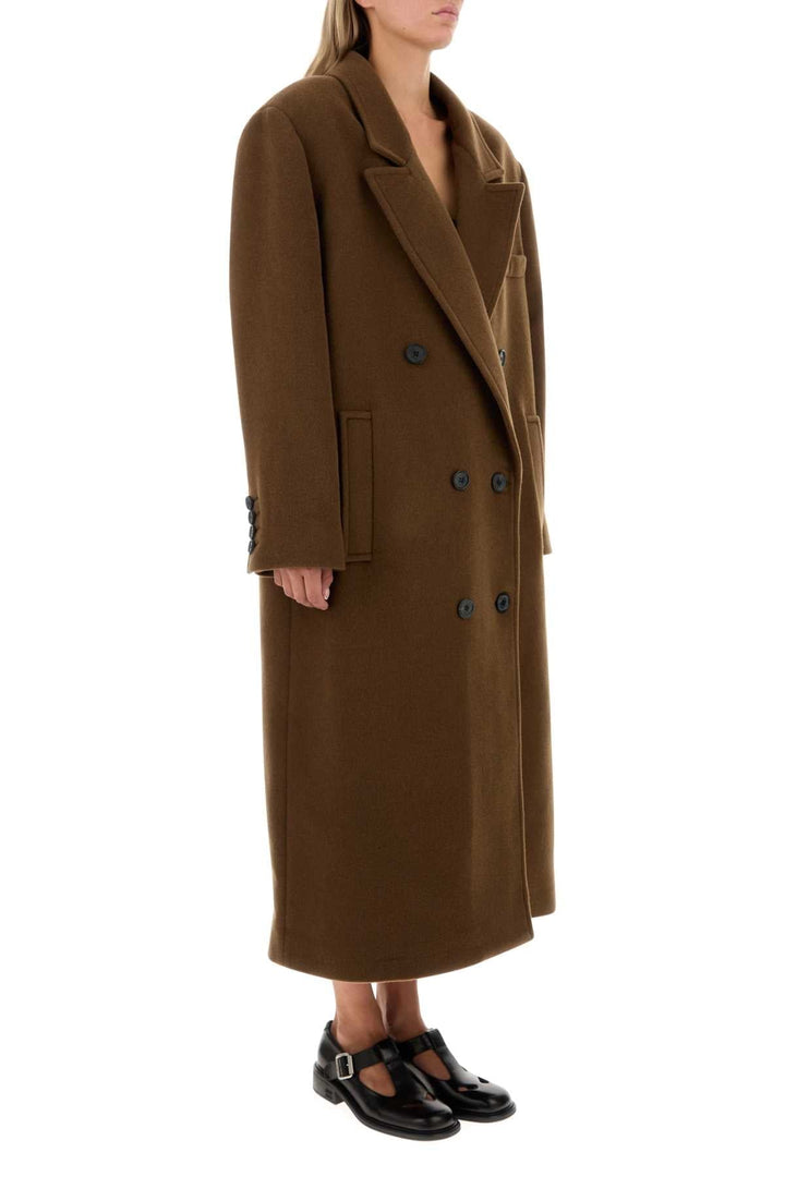 Miu Miu Women Brown Wool Coat