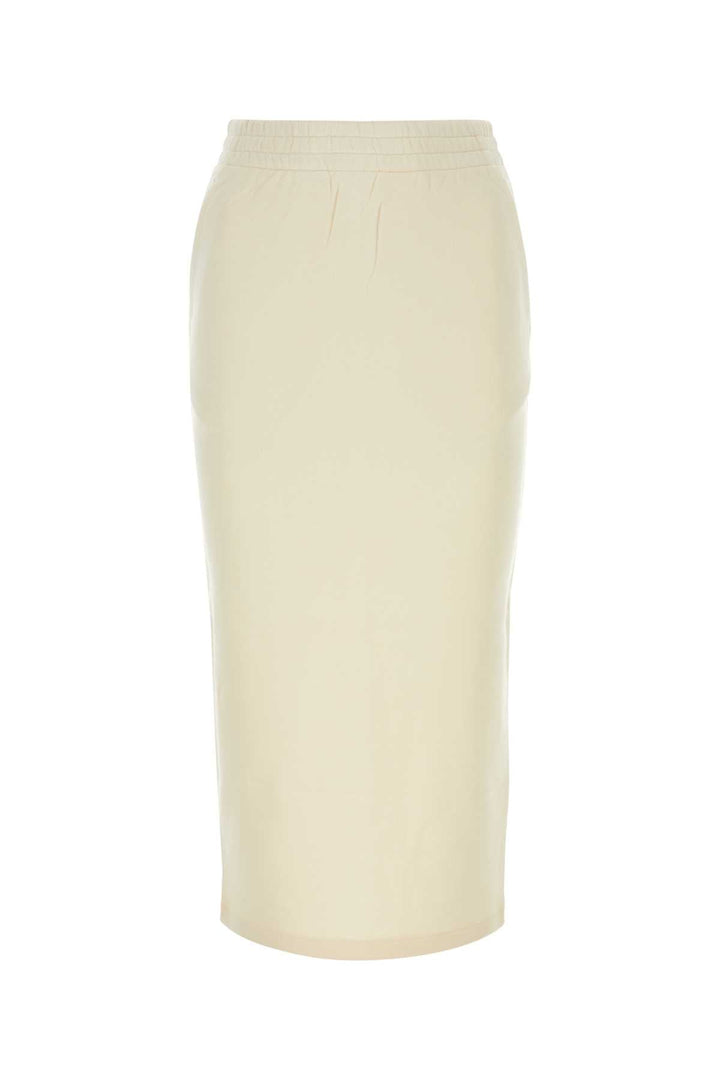 Prada Women Cream Cotton Skirt