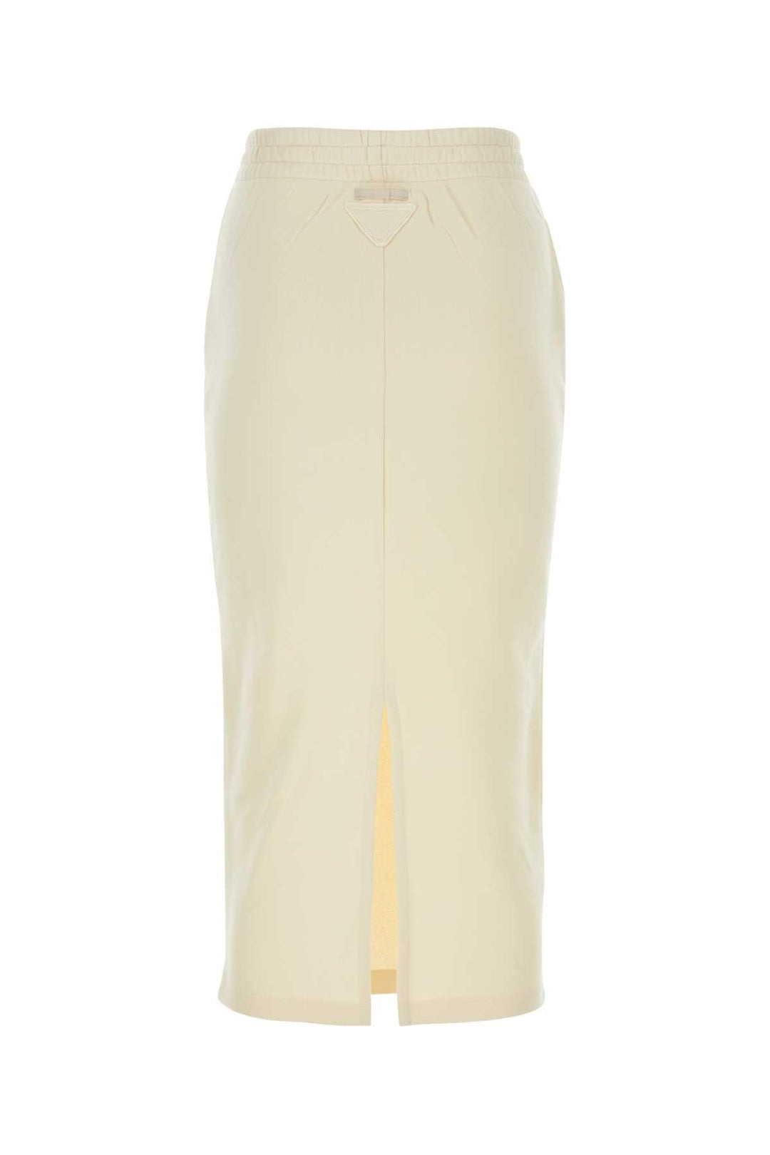 Prada Women Cream Cotton Skirt