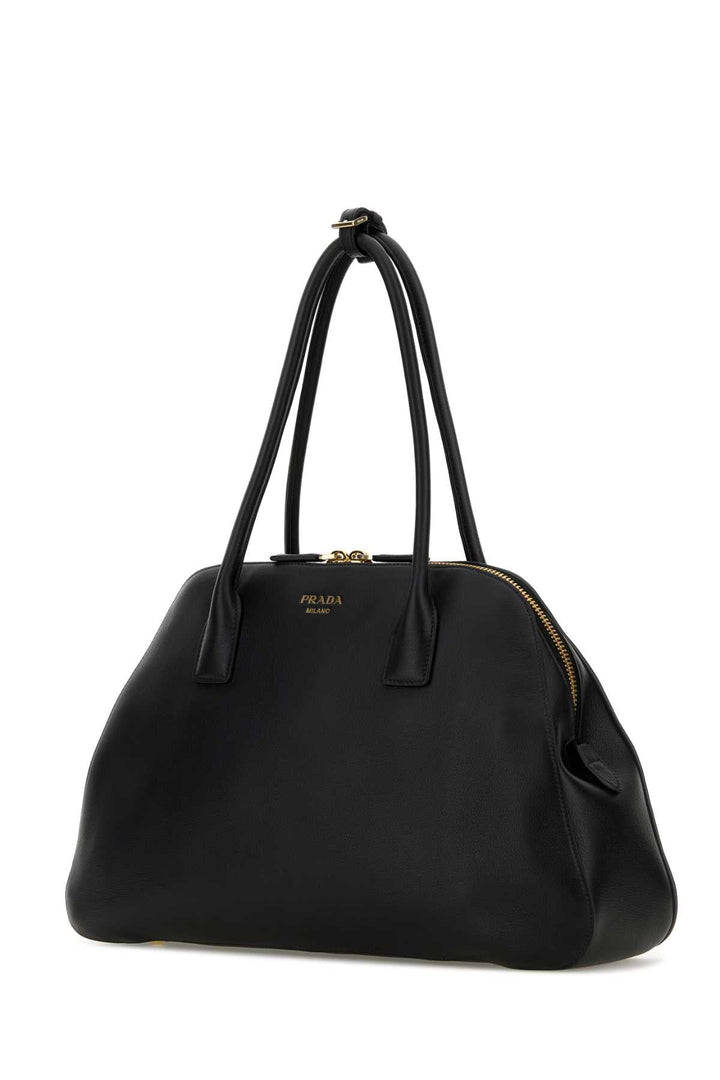 Prada Women Black Leather Medium Shopping Bag