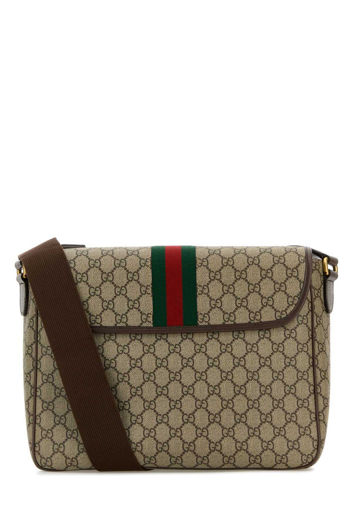 Gucci Men Gg Supreme Ad Leather Ophidia Gg Crossbody Bag