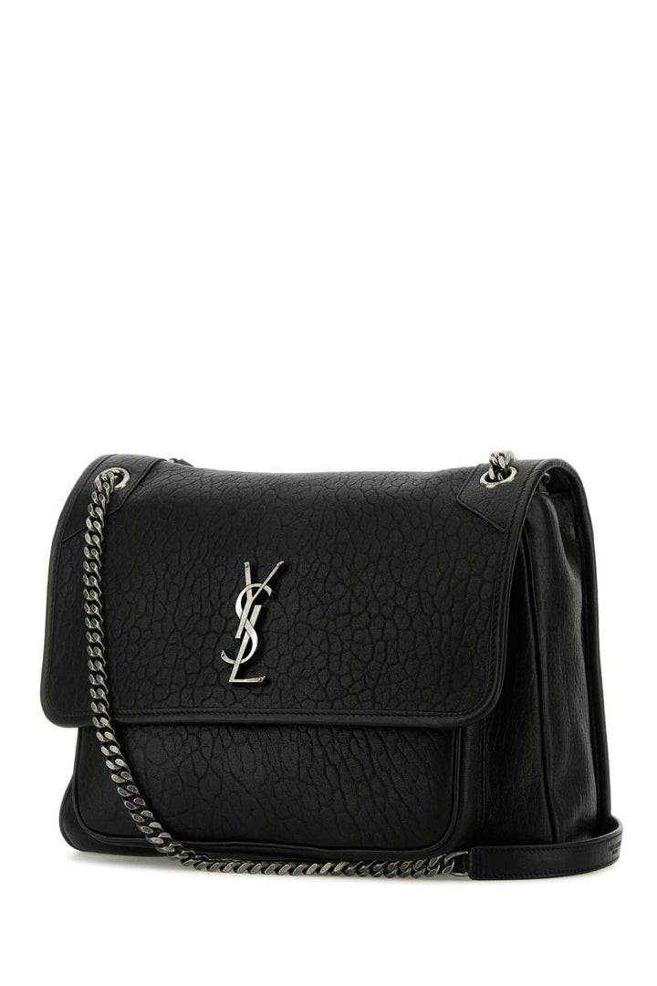Saint Laurent Women Black Leather Large Niki Bag