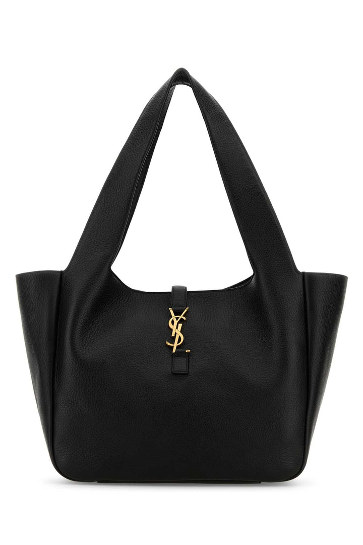 Saint Laurent Women Black Leather Le 5 Ã  7 Bea Shopping Bag