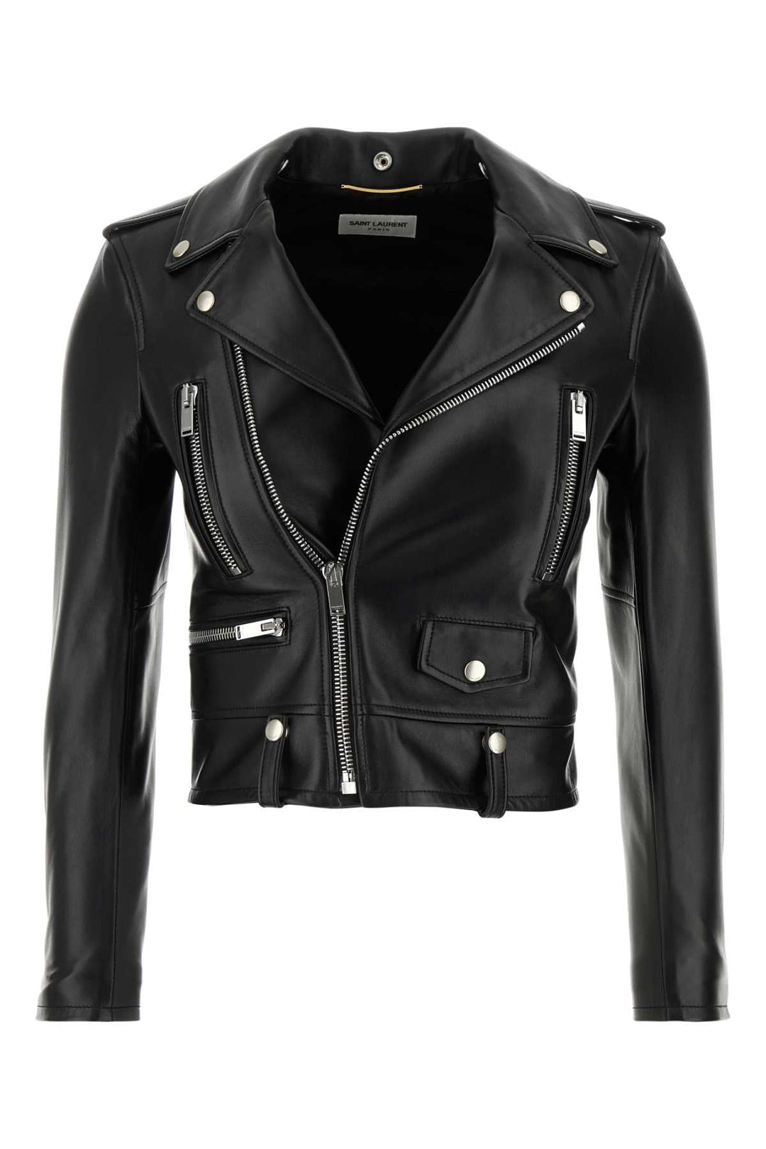 Saint Laurent Women Black Leather Jacket