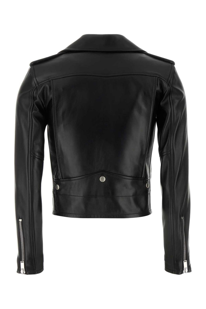 Saint Laurent Women Black Leather Jacket