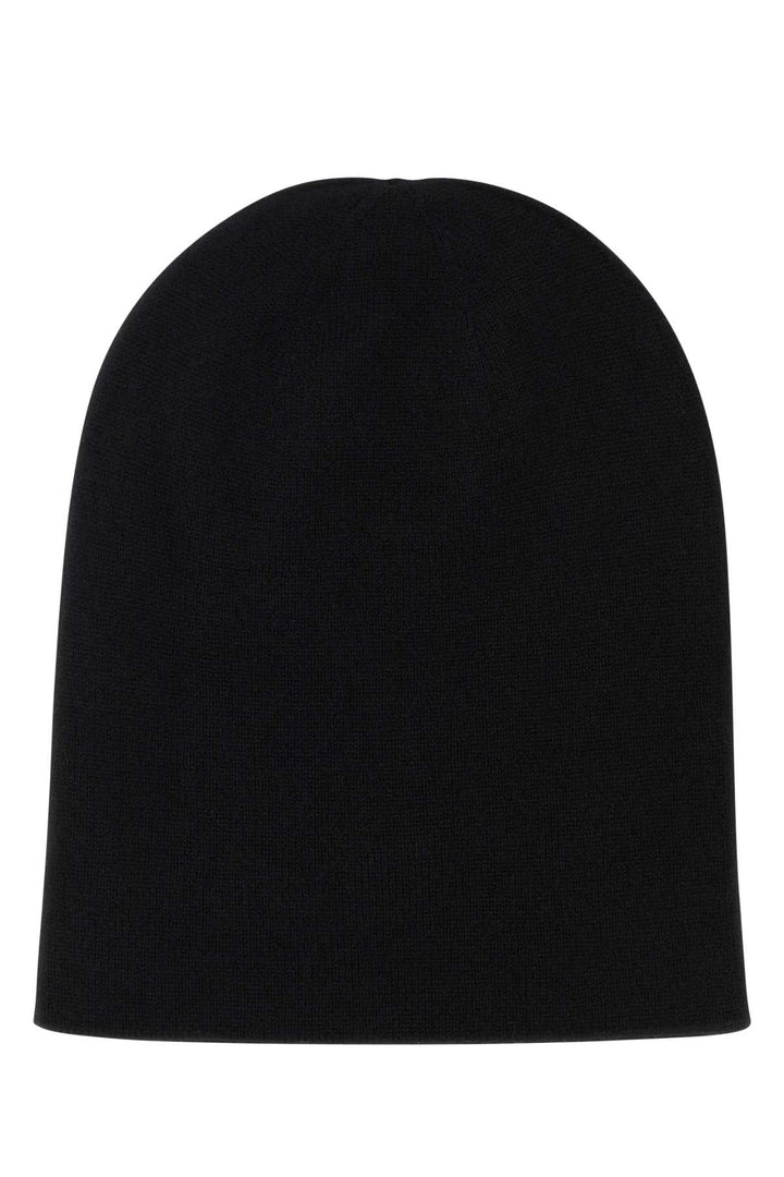 Saint Laurent Women Black Cashmere Beanie Hat