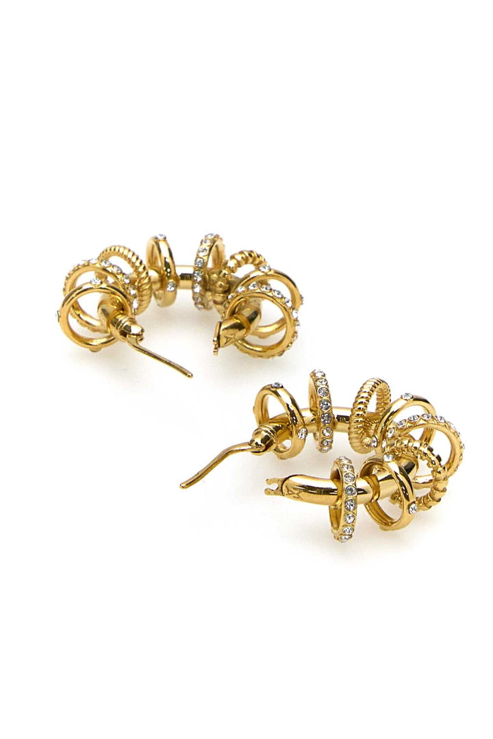 Amina Muaddi Women Gold Metal Multiring Earrings