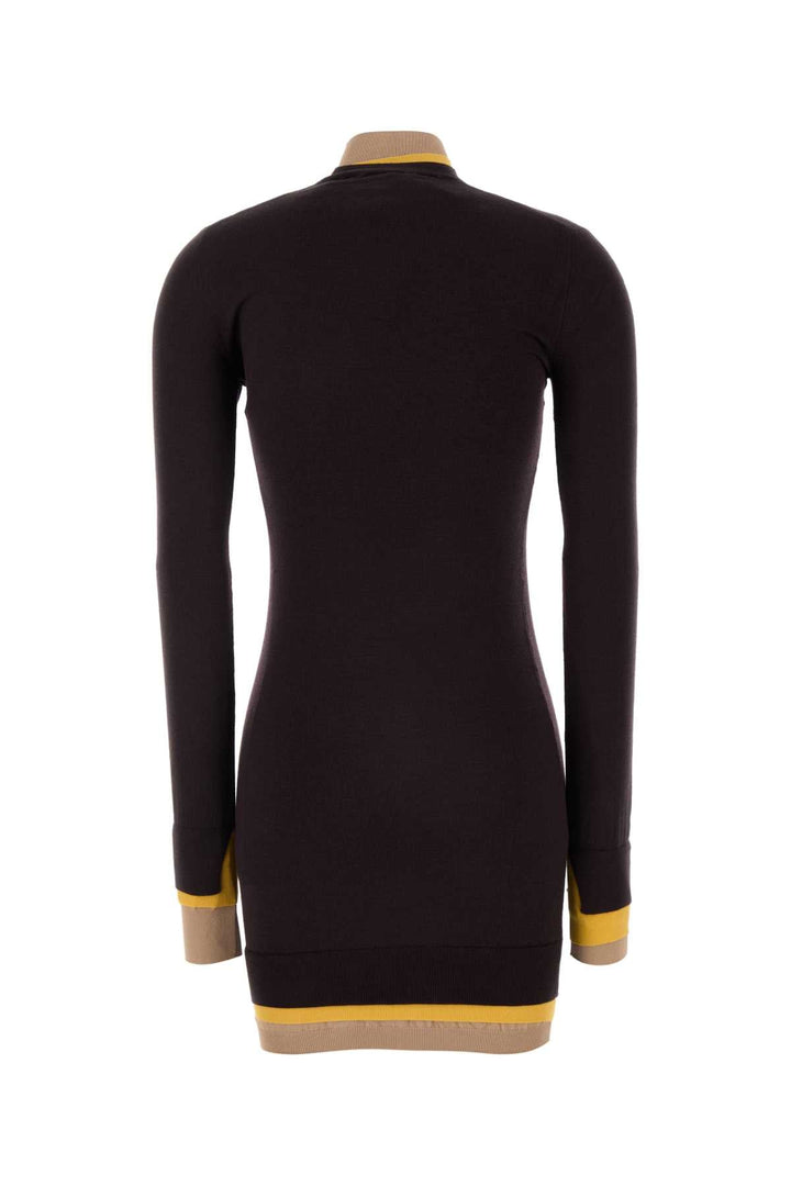 Fendi Women Plum Wool Blend Dress