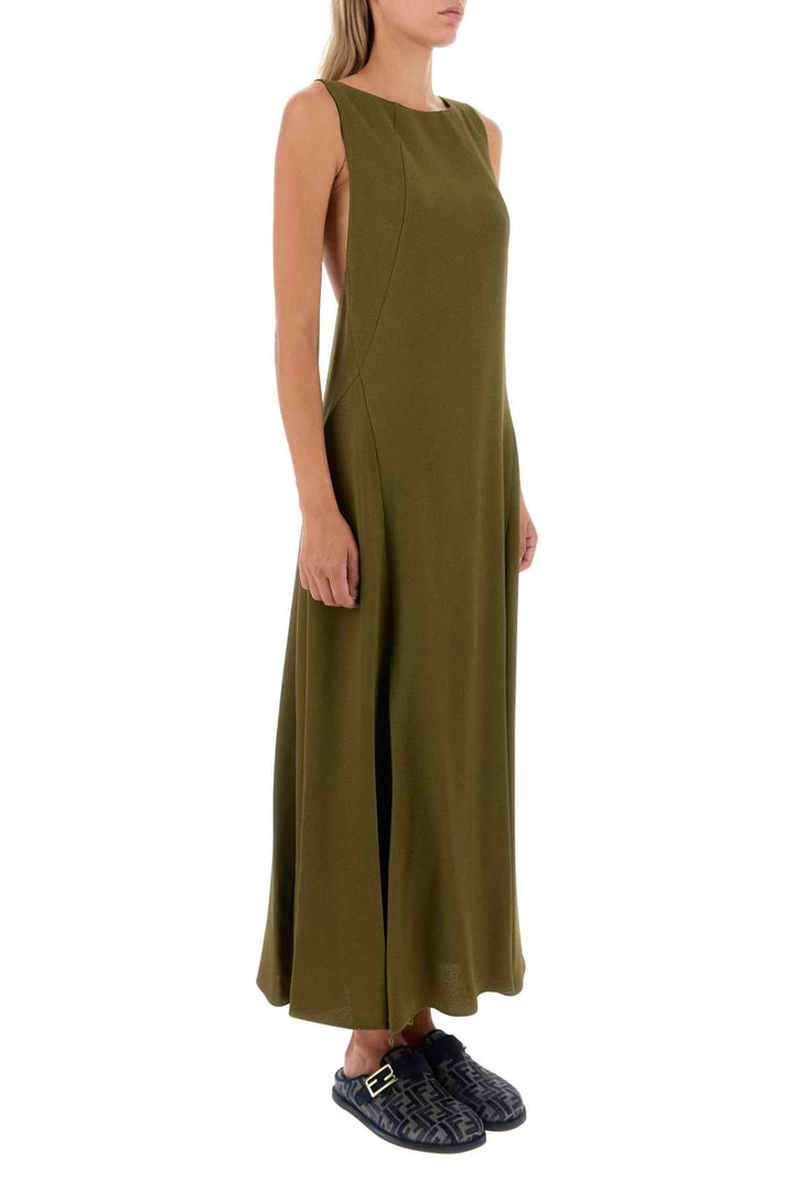 Fendi Women Olive Green Sable Dress