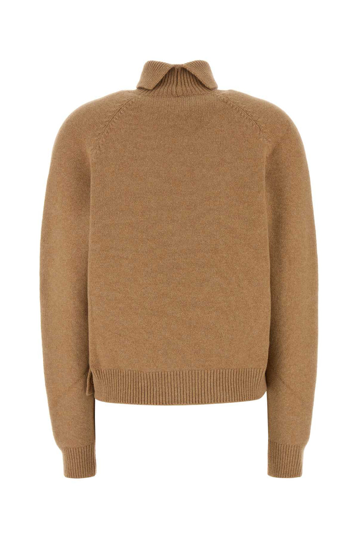 Fendi Women Camel Cashmere Blend Sweater
