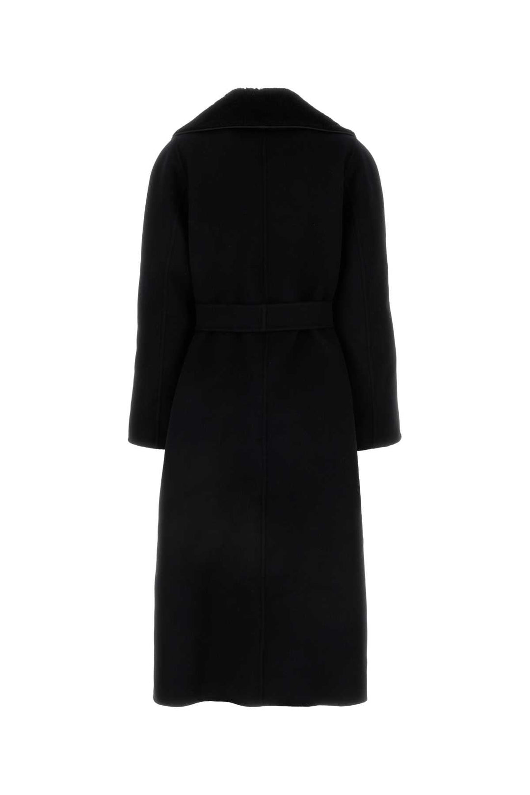 Fendi Women Black Wool Blend Coat