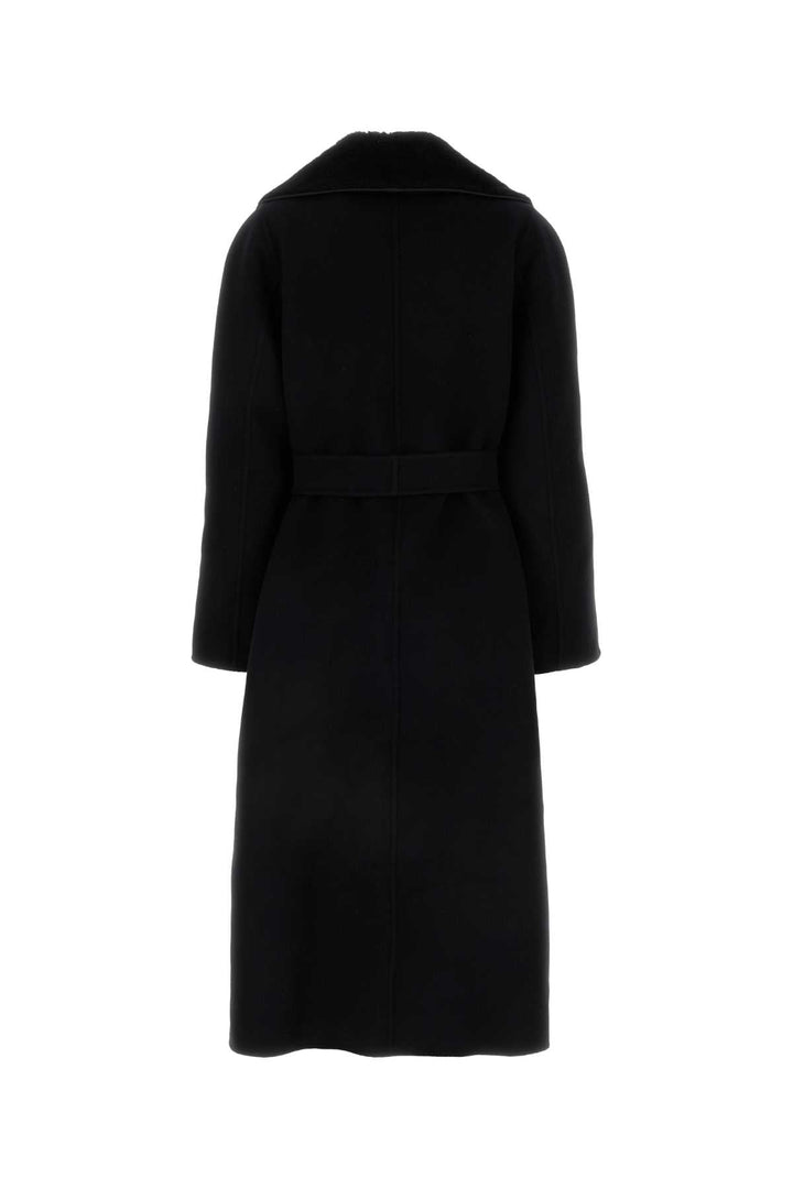 Fendi Women Black Wool Blend Coat