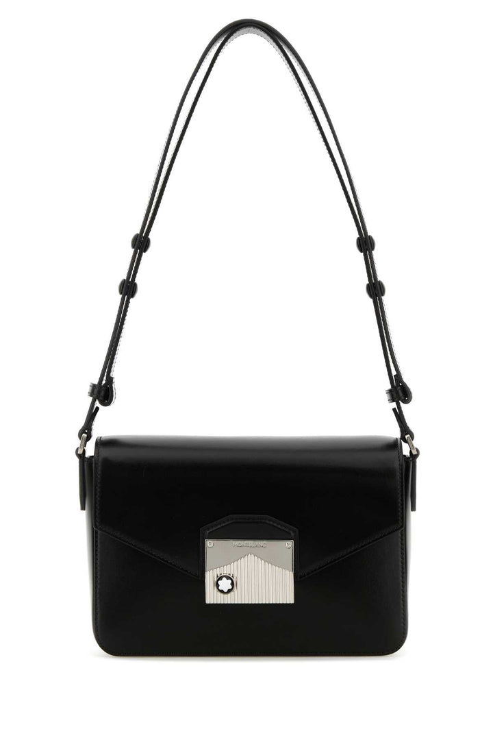 Montblanc Men Black Leather Meisterstuck Shoulder Bag