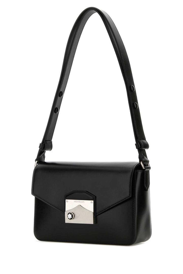 Montblanc Men Black Leather Meisterstuck Shoulder Bag