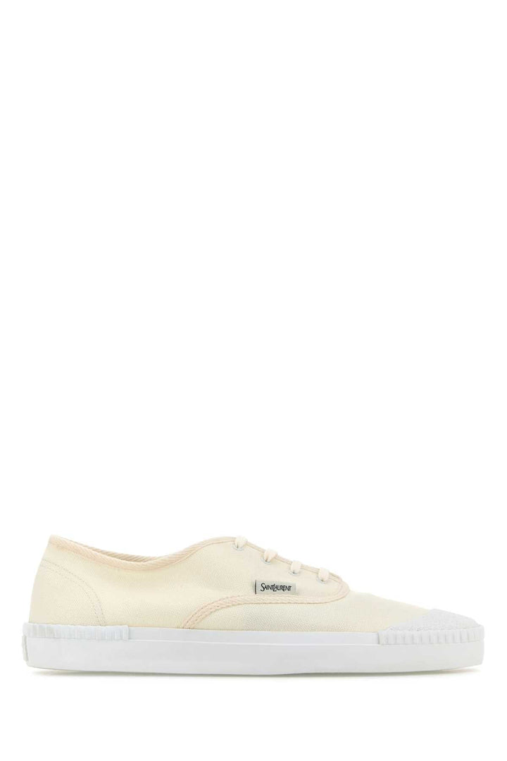 Saint Laurent Men Ivory Canvas Wes Sneakers