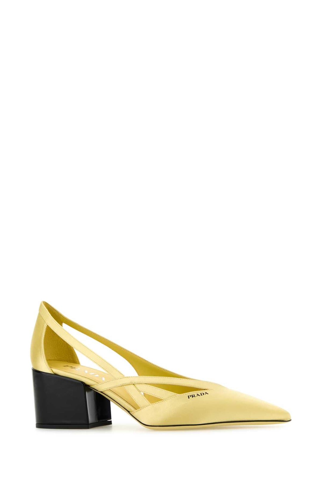Prada Women Pastel Yellow Satin Pumps