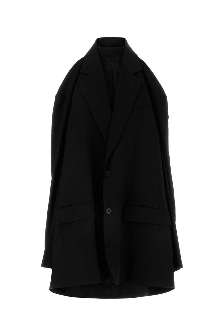 Balenciaga Women Black Viscose Blend Blazer Dress
