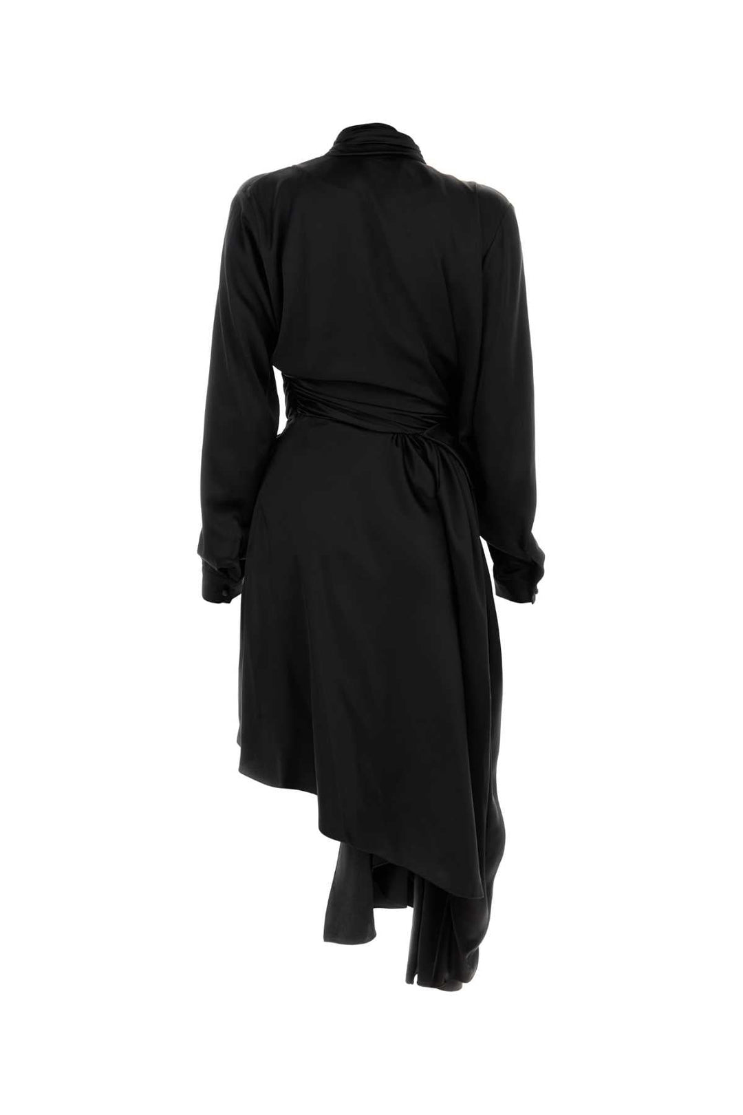 Balenciaga Women Black Satin Dress