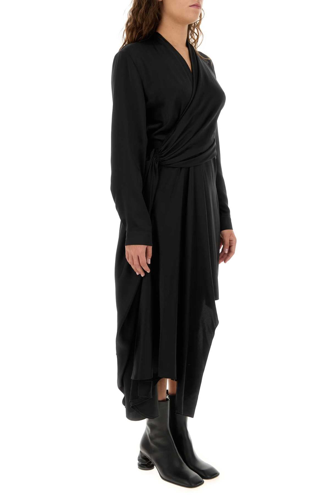 Balenciaga Women Black Satin Dress