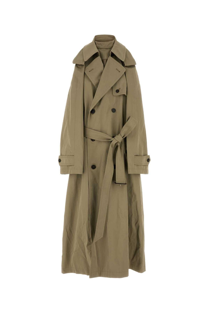 Balenciaga Women Cappuccino Cotton Trench Suspended Dress