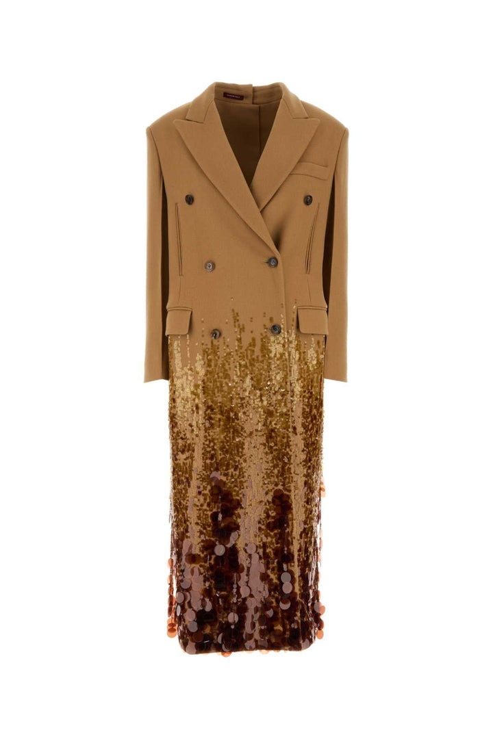 Gucci Women Camel Wool Coat