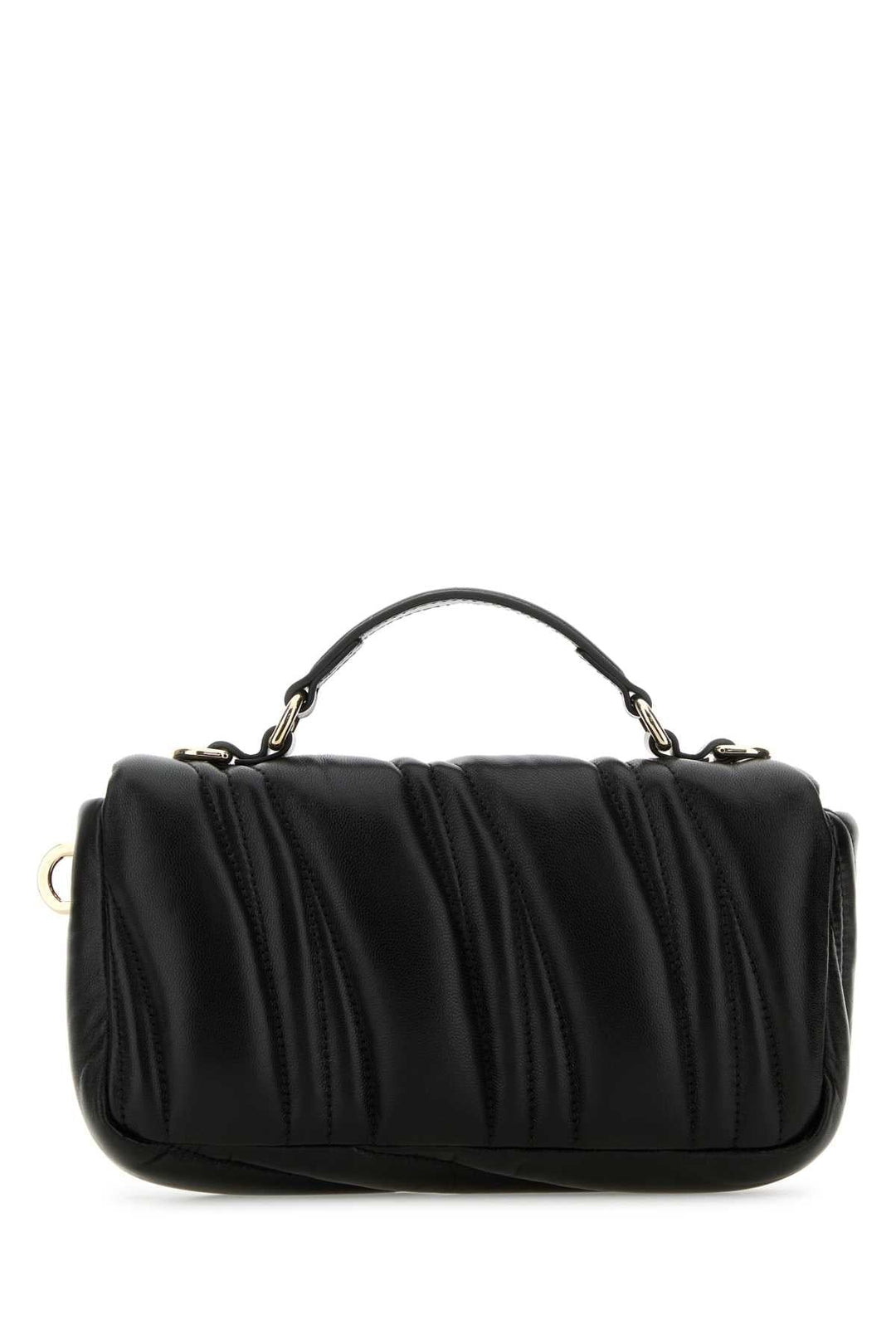 Gucci Women Black Leather Gg Milano Handbag