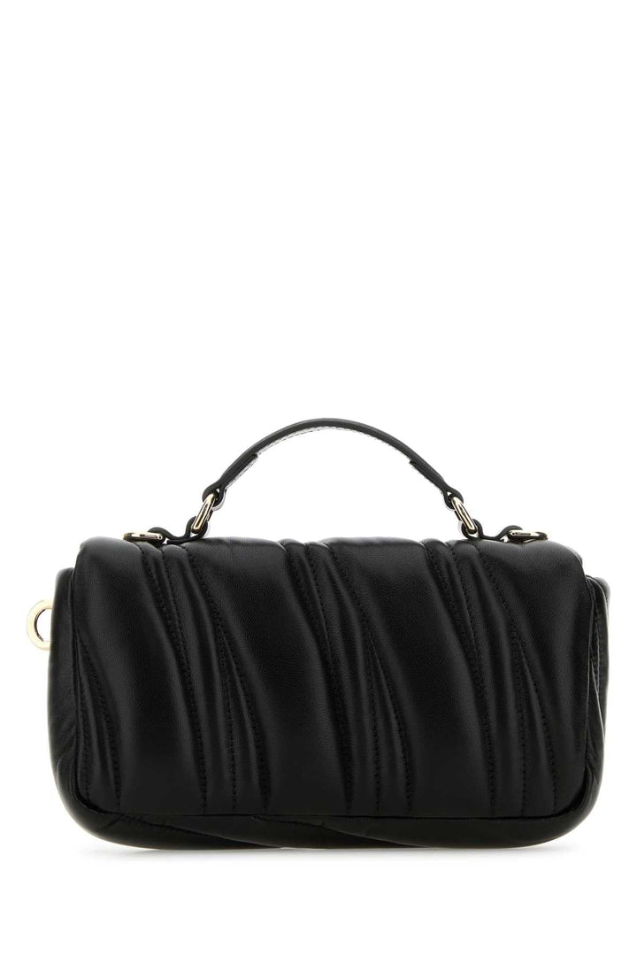 Gucci Women Black Leather Gg Milano Handbag