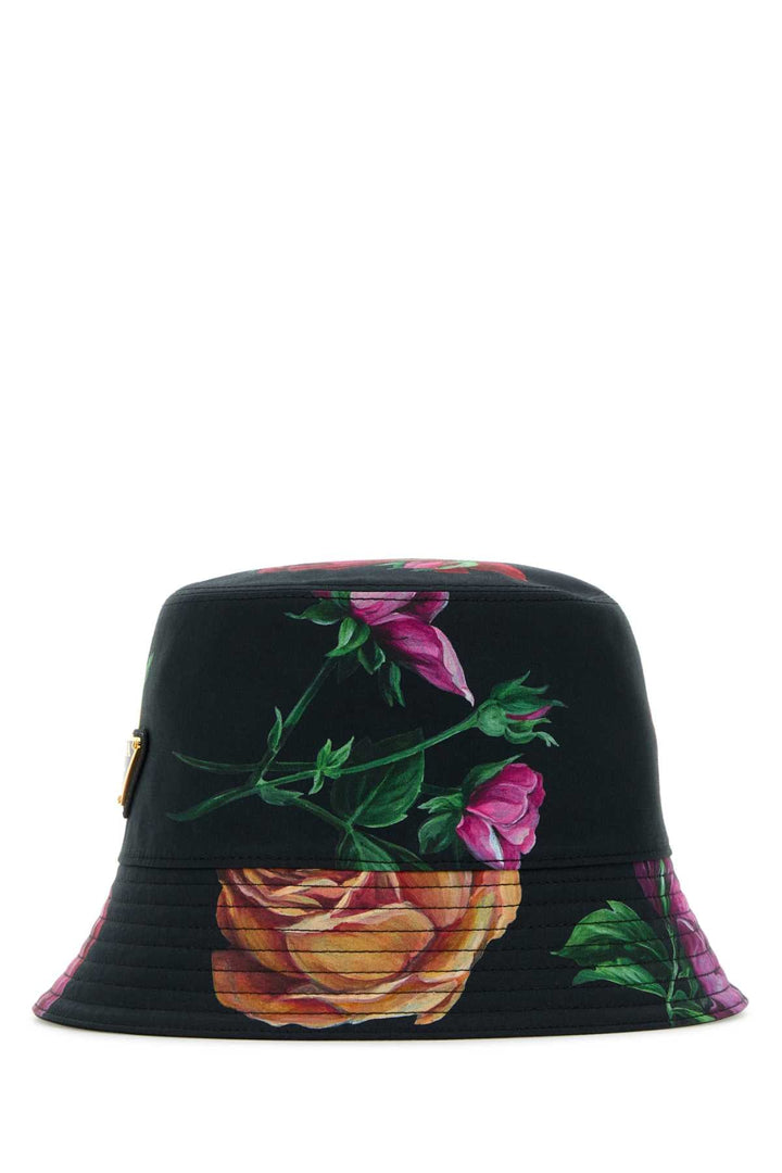 Prada Women Printed Cotton Bucket Hat