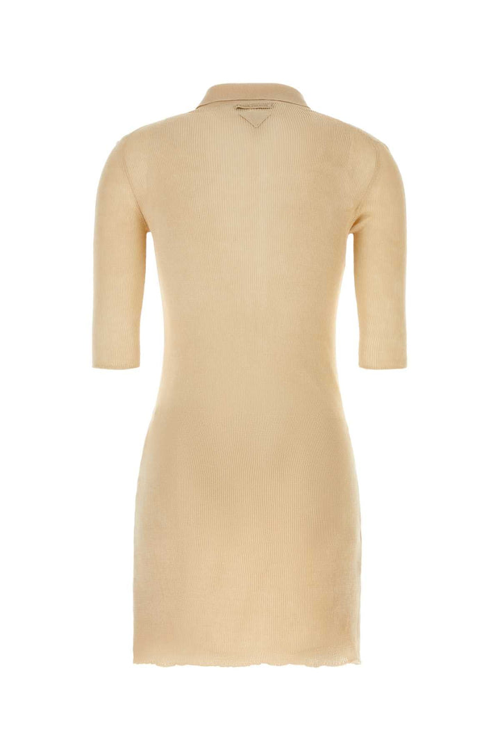 Prada Women Sand Cotton Polo Dress
