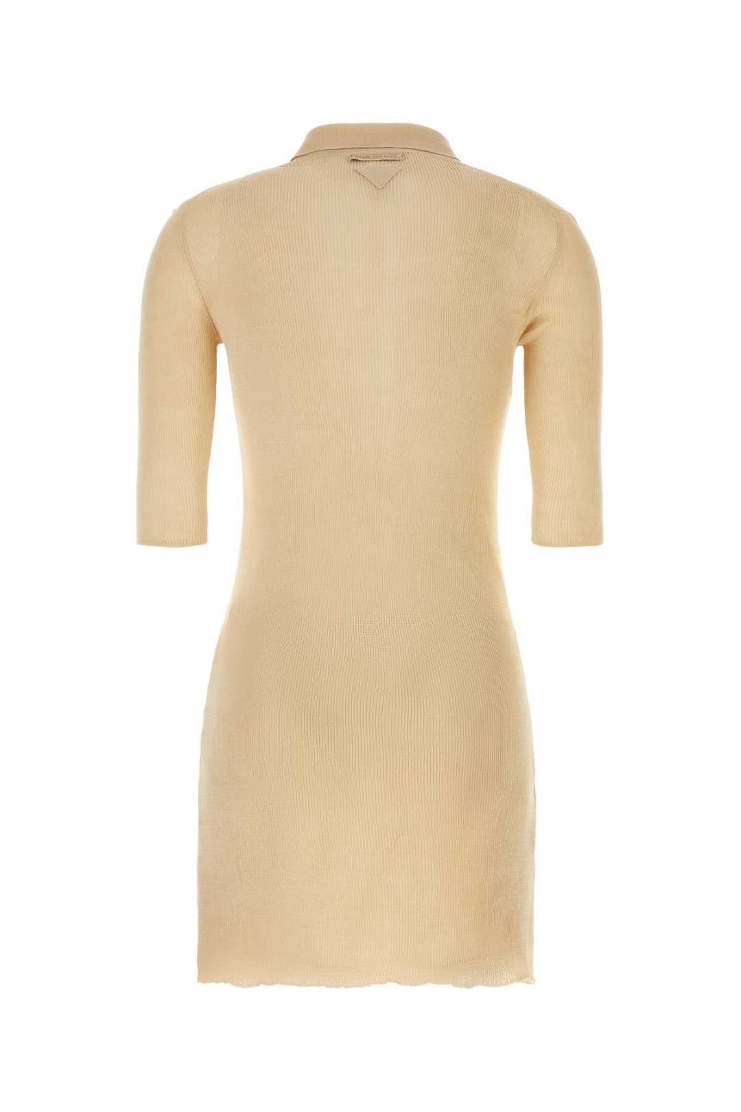 Prada Women Sand Cotton Polo Dress