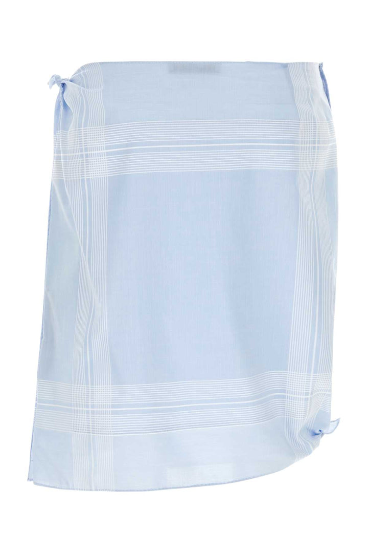 Prada Women Light Blue Cotton Skirt
