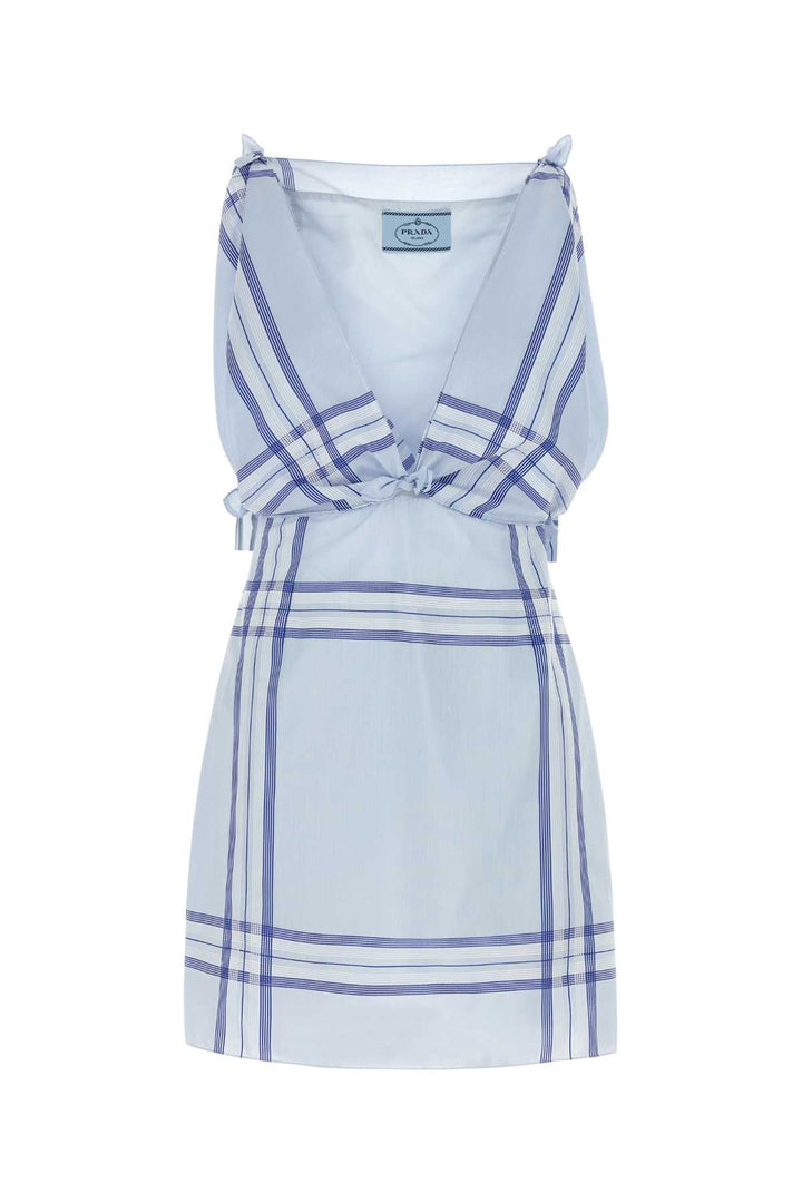 Prada Women Embroidered Cotton Mini Dres