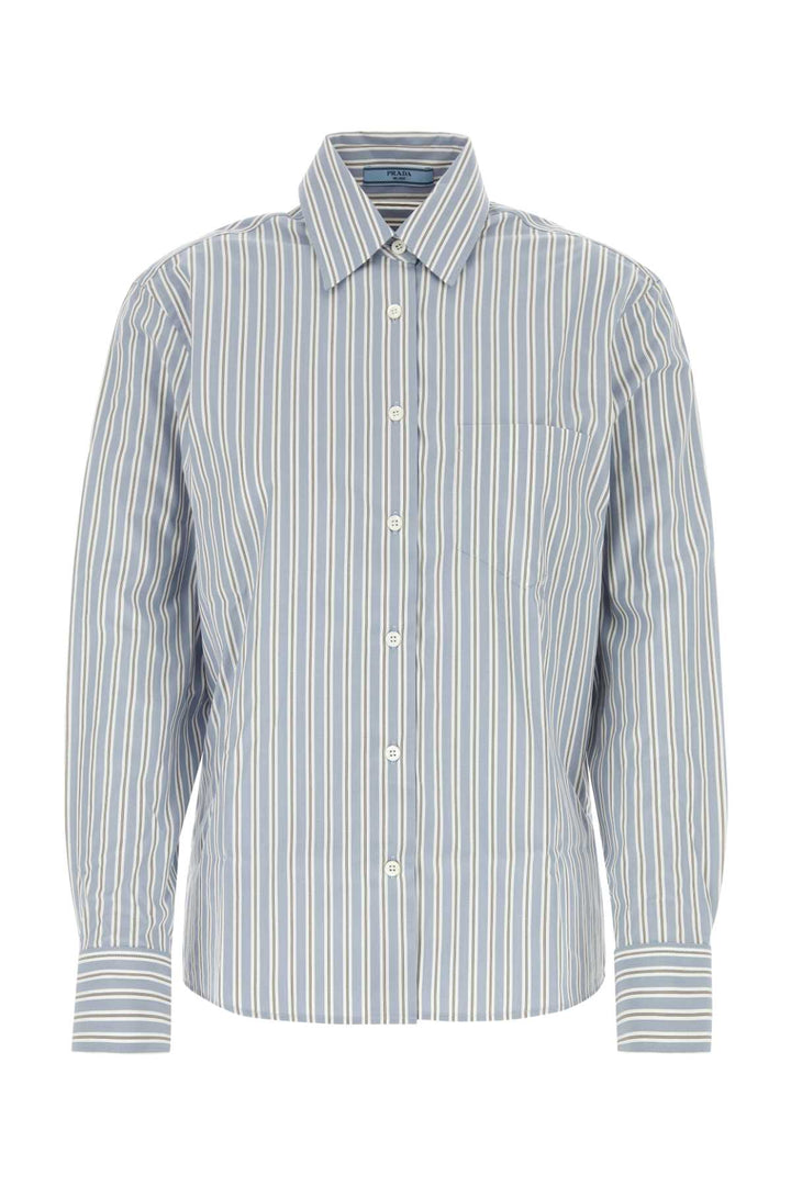 Prada Women Embroidered Poplin Shirt