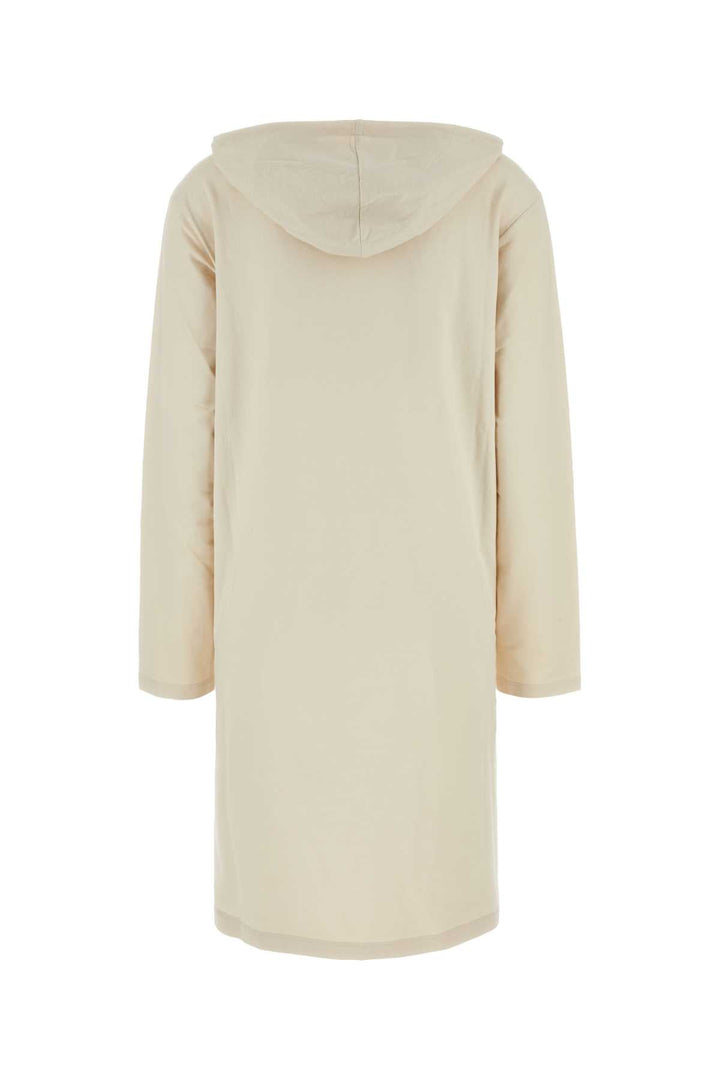 Prada Women Cream Stretch Cotton Sweatshirt Dress
